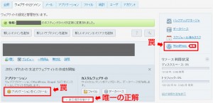 ホスティングタイプ設定後の管理画面。罠がいっぱい。正解は「表示項目を増やす」