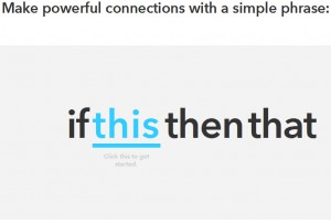 IFTTT 新規ログイン直後の画面