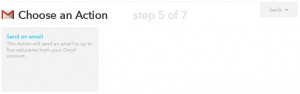 IFTTT レシピ作成その８ Gmailでメールを送るを選択