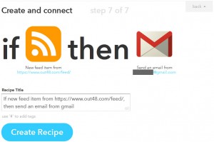 IFTTT レシピ作成その１０ 確認画面