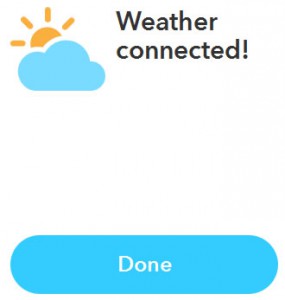 IFTTT レシピ作成その４ Weather Channel Connect成功