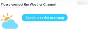 IFTTT レシピ作成その５ Weather Channel Continue