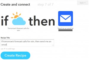 IFTTT レシピ作成その１２ Create Recipe