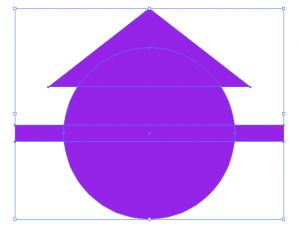 Illustrator 合成する図形を選択