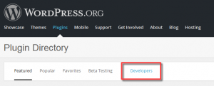 WordPress.org Plugins → Developers 