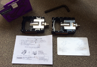 折り畳みペダル　MKS（三ヶ島製作所）FD-7　内容物