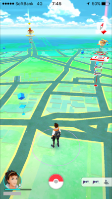 ポケモンGO　プレイ画面