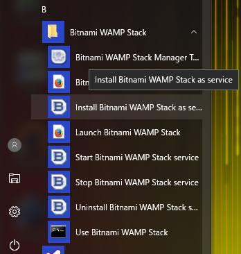 Install Bitnami Stack service