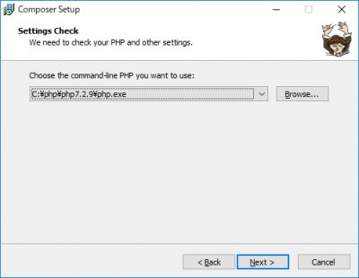Composerインストール画面02