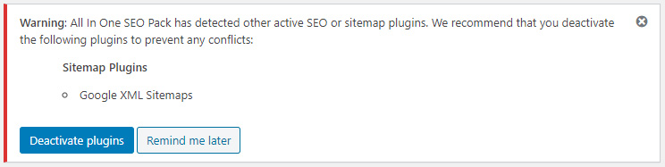 All In One SEO PackとGoogle XML Sitemapsのケンカ