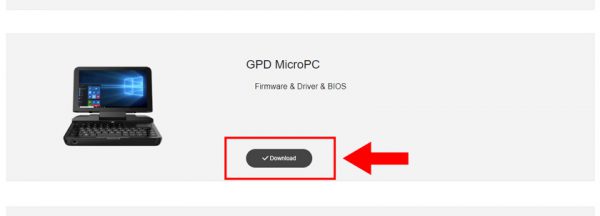 GPD MicroPC リカバリーメディア作成01