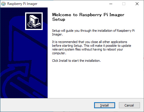 Raspberry Pi Imager Install Wizard 01