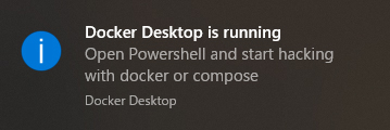 Docker WSL2 running
